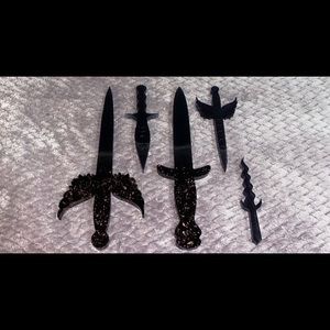 Epoxy resin moon phase daggers